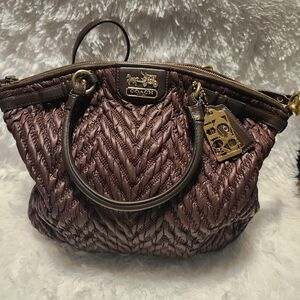 Coach 70th Anniversary Leather Trim Bag